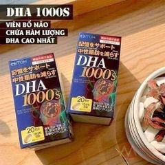 Viên Bổ Não DHA 1000s Nhật Bản - Tăng Cường Trí Nhớ, Bảo Vệ Thần Kinh - 120 Viên Cung Cấp DHA và EPA Hỗ Trợ Sáng Mắt, Tập Trung