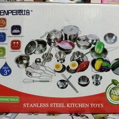 Đồ chơi nấu ăn chất liệu inox gồm 25 chi tiết ENPEI 091197