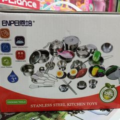 Đồ chơi nấu ăn chất liệu inox gồm 25 chi tiết ENPEI 091197