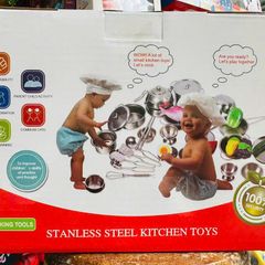 Đồ chơi nấu ăn chất liệu inox gồm 25 chi tiết ENPEI 091197