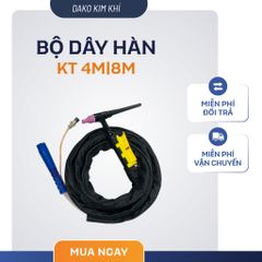 Dây hàn TIG QQ150 4m/8m cao cấp, tay cầm lò xo chịu nhiệt, ống khí Silicon an toàn, linh kiện máy hàn đa năng
