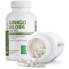 Vitamin Organic Ginkgo Biloba 500mg - 120 Viên Bổ Não, Tăng Cường Trí Nhớ, Hỗ Trợ Tuần Hoàn Máu Não - Chất Lượng Mỹ