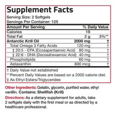 Dầu nhuyễn thể Krill Oil Omega 3 EPA DHA Hữu Cơ 2000mg - 120 Viên Bổ Mắt và Tim Mạch - Hỗ Trợ Cải Thiện Thị Lực, Ngăn Ngừa Lão Hóa