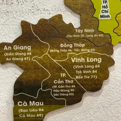 Bản Đồ Gỗ Việt Nam In UV Sắc Nét - Trang Trí Sang Trọng Thể Hiện 34 Tỉnh Thành và Biển Đảo Hoàng Sa Trường Sa