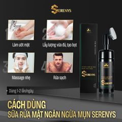 Sữa Rửa Mặt Tạo Bọt Serenys 150ml - Ngăn Ngừa Mụn, Làm Sạch Nhờn, Dưỡng Ẩm Da Mềm Mại, Phù Hợp Với Da Dầu, Da Mụn