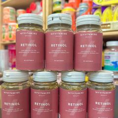 Viên Uống Dưỡng Da Retinol Myvitamins Beauty 90 Viên - Chăm Sóc Da Sáng Màu Đều, Hỗ Trợ Lão Hóa Hiệu Quả