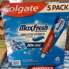 Set 5 Kem Đánh Răng Colgate Max Fresh 206g x5 (thơm miệng lâu, làm sạch mảng bám)