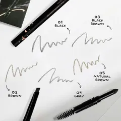 Chì Kẻ Mày Vacosi Dual Black 01 (nét mày tự nhiên, lâu phai)