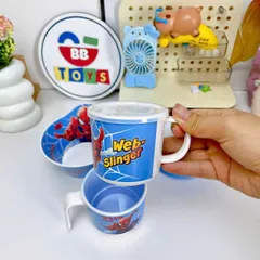 Bộ Bát Cốc Ăn Dặm Siêu Nhân Spider-Man Nhựa Melamine Chịu Nhiệt Cho Bé - Đồ Dùng Ăn Uống An Toàn, Đáng Yêu, Limited Edition