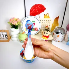 Bộ Bát Cốc Ăn Dặm Siêu Nhân Spider-Man Nhựa Melamine Chịu Nhiệt Cho Bé - Đồ Dùng Ăn Uống An Toàn, Đáng Yêu, Limited Edition