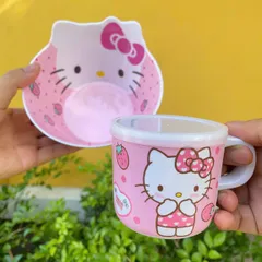 Bộ Bát Ăn Cơm Hello Kitty Dễ Thương cho Bé - Chất Liệu Melamine An Toàn, Thiết Kế Đáng Yêu và Tiện Dụng
