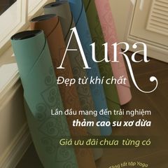 Thảm Yoga Cao Su Xơ Dừa LOUIS AURA - Phiên Bản Mới Chống Trơn, 183x68cm, An Toàn, Bám Tốt Chính Hãng LOUISYOGA