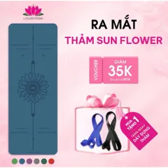 Thảm Tập Yoga LOUIS SUNFLOWER Cao Su Chống Trơn Trượt & Hút Mồ Hôi - Phiên Bản Mới 2025, Kích Thước 183x68cm, Độ Dày 4,5mm