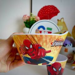 Bộ Bát Ăn Dặm Cho Bé Siêu Nhân Nhện Spider Man - Đồ Dùng Tiện Ích Cho Trẻ Em - An Toàn, Dễ Dàng Vệ Sinh, Phát Triển Kỹ Năng Ăn Uống