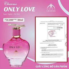 Nước Hoa Nữ Charme Only Love 80ml - Hương Ngọt Ngào Tươi Trẻ, Lãng Mạn Dành Cho Phái Đẹp, Lưu Hương Lâu Dài