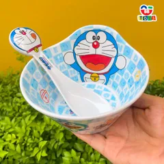 Bộ Set Bát Cốc Ly Nhựa Uống Nước Doraemon Cho Bé - Đồ Dùng Ăn Dặm An Toàn, Thiết Kế Ngộ Nghĩnh Cá Tính