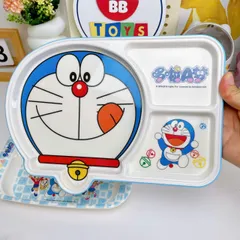 Bộ Set Bát Cốc Ly Nhựa Uống Nước Doraemon Cho Bé - Đồ Dùng Ăn Dặm An Toàn, Thiết Kế Ngộ Nghĩnh Cá Tính