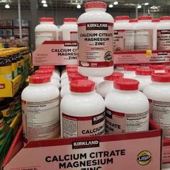 Viên Uống Kirkland Signature Calcium Citrate Magnesium và Zinc 500mg - Hỗ Trợ Xương Khớp và Tăng Cường Miễn Dịch