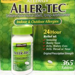 Viên chống dị ứng Kirkland Signature Aller-Tec 365 viên - Giảm triệu chứng dị ứng hiệu quả, chính hãng Mỹ