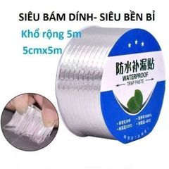 Cuộn Keo Chống Thấm Butyl 5m - Vá Lỗ Thủng Hiệu Quả Cho Tất Cả Chất Liệu, Chắc Chắn và Đáng Tin Cậy