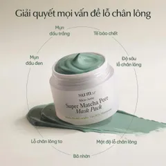 Mặt Nạ Matcha Sum37 Micro Active Super Matcha Pore Pack 100ml - Làm Sạch Sâu, Se Khít Lỗ Chân Lông, Dưỡng Da Mịn Màng