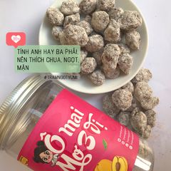 Ô mai Mơ 3 vị Yumi - Đồ ăn vặt xí muội chua mặn ngọt, 150g, 250g, hấp dẫn cho sức khỏe và dịu họng, quà tặng tuyệt vời.