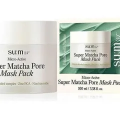 Mặt Nạ Matcha Sum37 Micro Active Super Matcha Pore Pack 100ml - Làm Sạch Sâu, Se Khít Lỗ Chân Lông, Dưỡng Da Mịn Màng