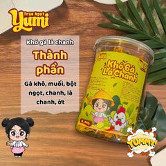 Khô Gà Lá Chanh Yumi - Đồ Ăn Vặt Hảo Hạng Xé Sợi Chua Cay Thơm Ngon An Toàn - 200g/300g