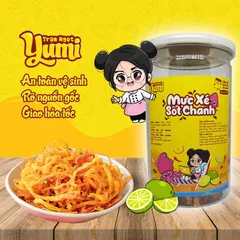 Mực Xé Sốt Chanh Yumi - Đồ Ăn Vặt Khô Ngon Miệng, Thơm Dẻo 200g/300g, Xuất Xứ Việt Nam