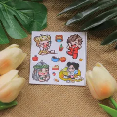 Miếng dán Sticker trang trí các nhân vật của Trạm ngọt Yumi, kích thước 8x8cm