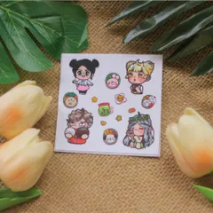 Miếng dán Sticker trang trí các nhân vật của Trạm ngọt Yumi, kích thước 8x8cm