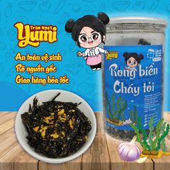 Rong Biển Cháy Tỏi Yumi 150g - Snack Giòn Thơm Ngon, Thích Hợp Ăn Vặt và Ăn Cơm, Đặc Sản Việt Nam