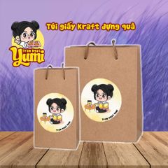 Túi Giấy Kraft Có Quai Xách Yumi - Túi Đựng Quà Thân Thiện Môi Trường - Sản Phẩm Thủ Công Tại Việt Nam