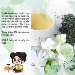 Trà Lài Yumi 75g - Trà Xanh Sấy Hoa Lài Tự Nhiên, Hương Thơm Dịu Mát, Thực Phẩm Nguyên Chất Từ Thiên Nhiên