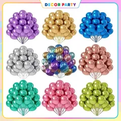 Set 50 Bóng Bay Siêu Nhũ Chrome - Trang Trí Sinh Nhật, Cưới Hỏi và Sự Kiện - Bóng Đẹp, Bền, An Toàn Cho Trẻ Em