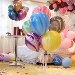 Set 10 Bóng Bay Vân Đá 12 Inch Trang Trí Tiệc Sinh Nhật - Bóng Loang Dày Chất Liệu Cao Su [Size 30CM]