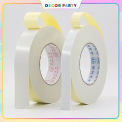 Băng Dính Xốp Vàng Hai Mặt Siêu Dính - Dùng Trang Trí Bóng Sinh Nhật, Phòng Cưới, Sự Kiện (2.5cm, 5m)