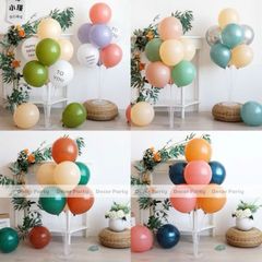 Bộ 100 Bóng Bay Cao Su Màu Lì Tông Xuân - Bóng Bay Trang Trí Sinh Nhật Sự Kiện Đẹp Sang Trọng 10 Inch