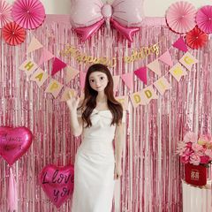 Rèm Kim Tuyến 1m x 2m Trang Trí Sinh Nhật - Phông Nền Tiệc Tùng Đẹp Lung Linh, Dễ Dán Hình Ảnh Và Bóng Bay, Phụ Kiện Tiệc Thôi Nôi