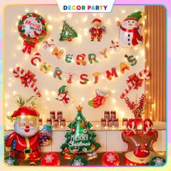 Set Bóng Trang Trí Noel, Đồ Trang Trí Merry Chirstmas 2024 [ Size đại ]