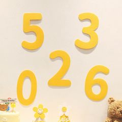 Số Tuổi Vải Dạ Trang Trí Sinh Nhật Hàn Quốc - 3 Màu Xanh Dương, Vàng, Nâu - Phụ Kiện Tiệc Tùng Xinh Xắn cho Bé Yêu