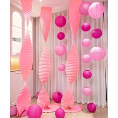 Dải Giấy Xếp Gợn Sóng Đỏ Trang Trí Đám Cưới, Trung Thu, Lễ Tết - Decor Sang Trọng Cho Tiệc và Chụp Ảnh