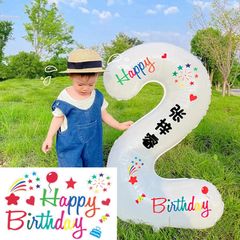 Sticker Sinh Nhật Nhiều Màu Dán Bóng Bay - Bộ 1 Tờ 20x30cm Cho Tiệc Sinh Nhật Vui Vẻ và Đáng Nhớ