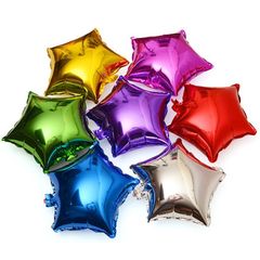 Bóng Tráng Nhôm Hình Trái Tim & Ngôi Sao 25CM - Trang Trí Tiệc Sinh Nhật Rực Rỡ, Kèm Ống Thổi Nhựa