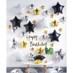 Bóng Tráng Nhôm Hình Ngôi Sao 5 Cánh 18 inch - Trang Trí Sinh Nhật, Lễ Kỷ Niệm, Phòng Cưới - Tái Sử Dụng Thân Thiện