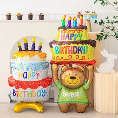 Bóng Hình Bánh Kem Trang Trí Sinh Nhật - Bóng Bay Nhôm Đẹp Cho Tiệc Sinh Nhật Thôi Nôi, Tiệc Cưới, Màu Sắc Nổi Bật