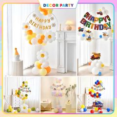 Set Bóng Trụ Tròn Trang Trí Sinh Nhật Bé Trai Bé Gái - Kích Thước 1m63, Chất Liệu PVC, Phù Hợp Mọi Sự Kiện, Dễ Dàng Sử Dụng