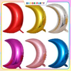 Bóng Tráng Nhôm Hình Mặt Trăng 70CM - Trang Trí Tiệc Sinh Nhật Dễ Thương, Phối Ngôi Sao & Bóng Tròn Tạo Không Gian Lấp Lánh