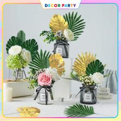 Lá Dừa & Lá Rùa Giả Decor Tiệc Sinh Nhật - Phụ Kiện Trang Trí Cưới Hạng Sang, Kích Thước 30cm & 18cm