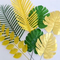 Lá Dừa & Lá Rùa Giả Decor Tiệc Sinh Nhật - Phụ Kiện Trang Trí Cưới Hạng Sang, Kích Thước 30cm & 18cm